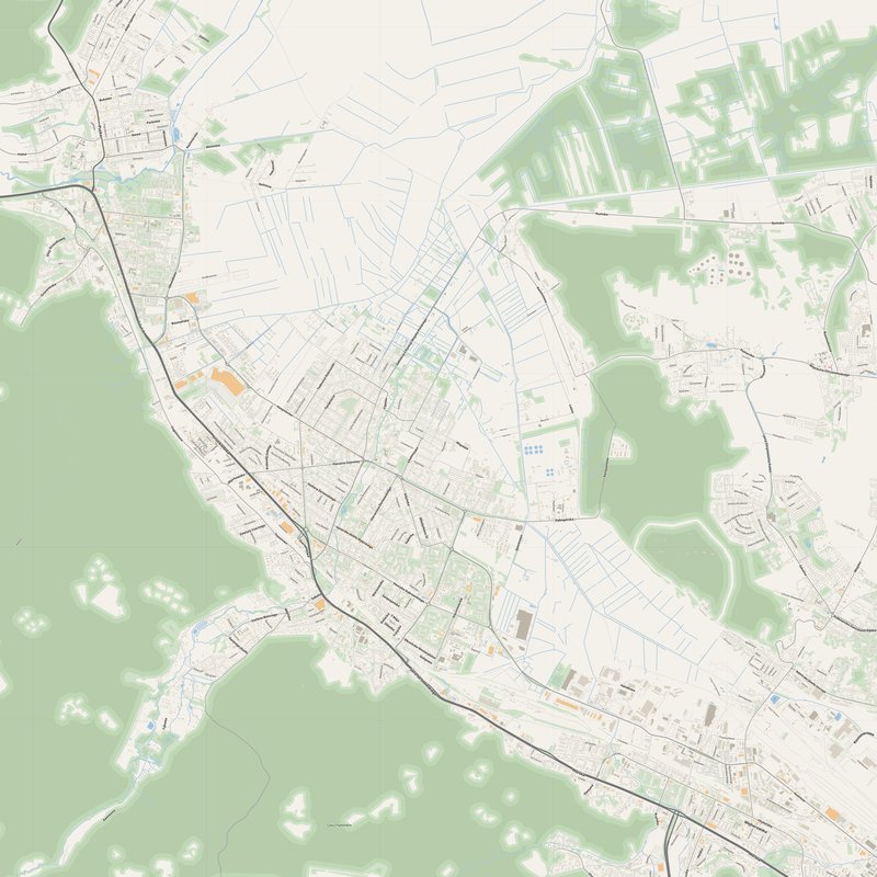 Gdynia Map PDF — Printable Street Map Poster with House Numbers