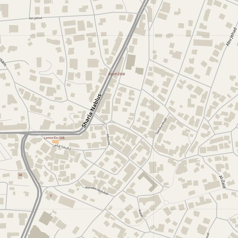 Al Bīrah street map with house numbers — printable address map PDF, Palestinian Territories