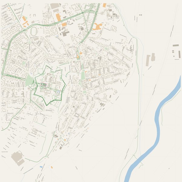 Cycling map of Alba Iulia, Romania