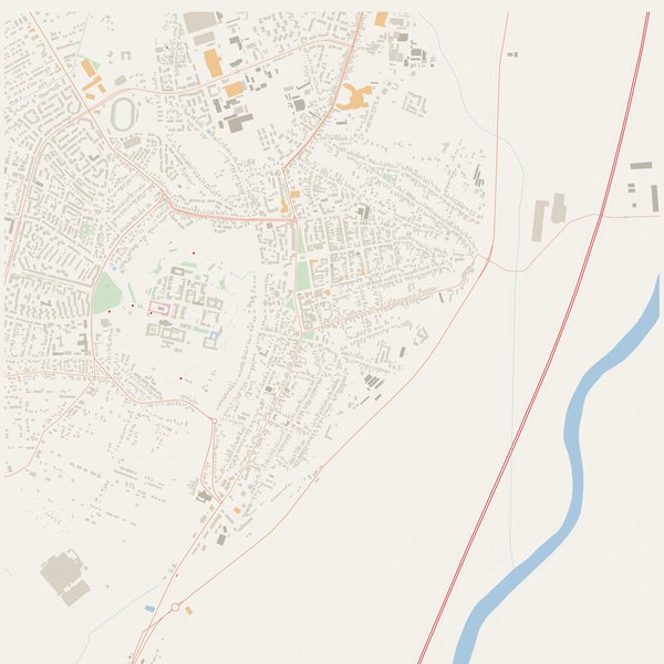 Emergency map with fire hydrants and hospitals of Alba Iulia, Romania