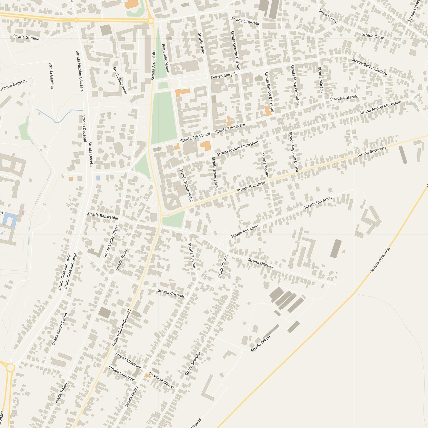 Free city map of Alba Iulia, Romania