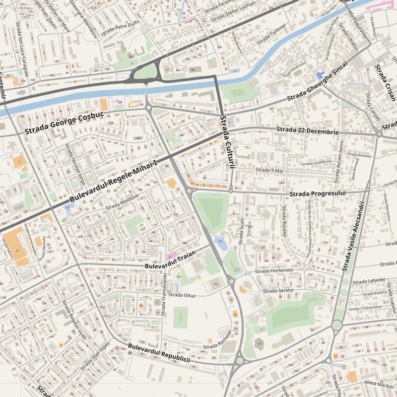 Baia Mare street map with house numbers — printable address map PDF, Romania