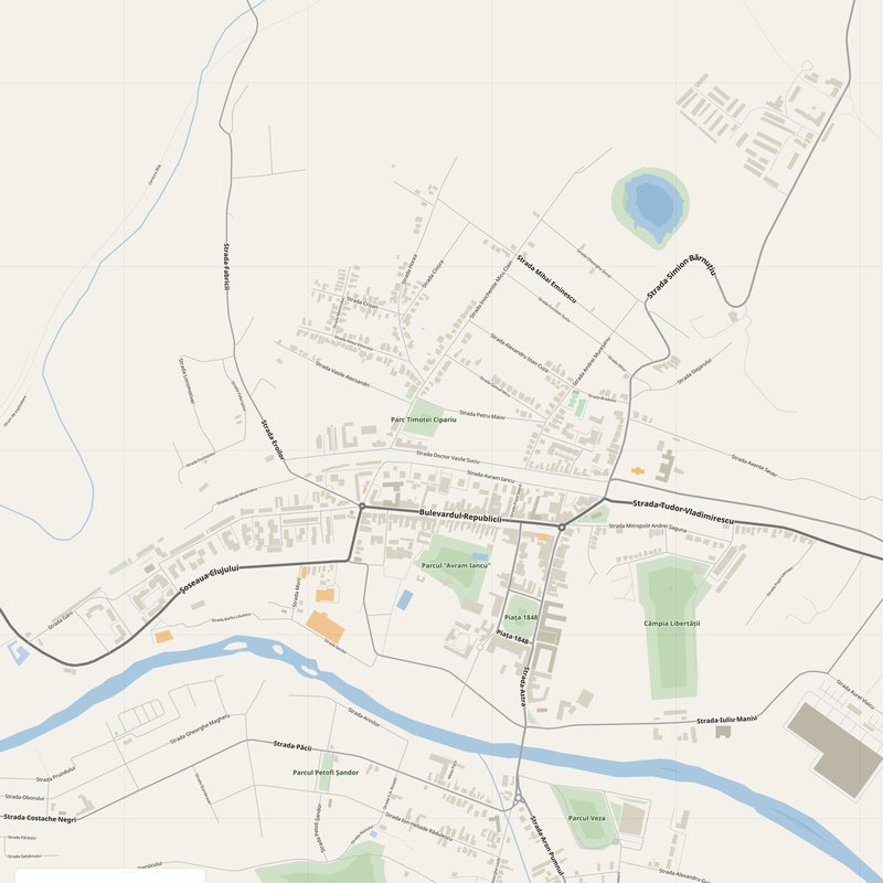Blaj Map PDF — Printable Street Map Poster with House Numbers