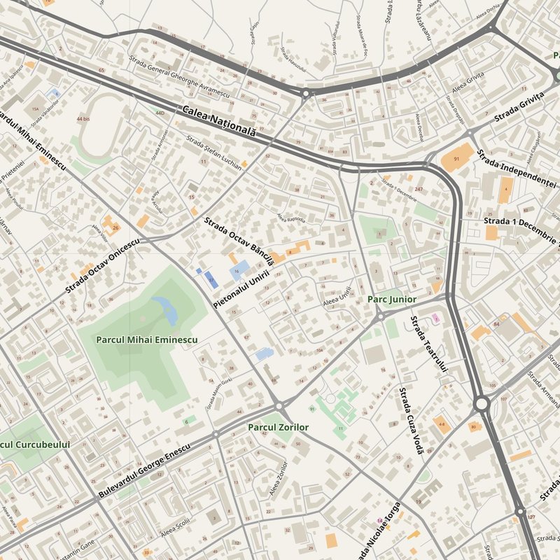 Botoşani street map with house numbers — printable address map PDF, Romania