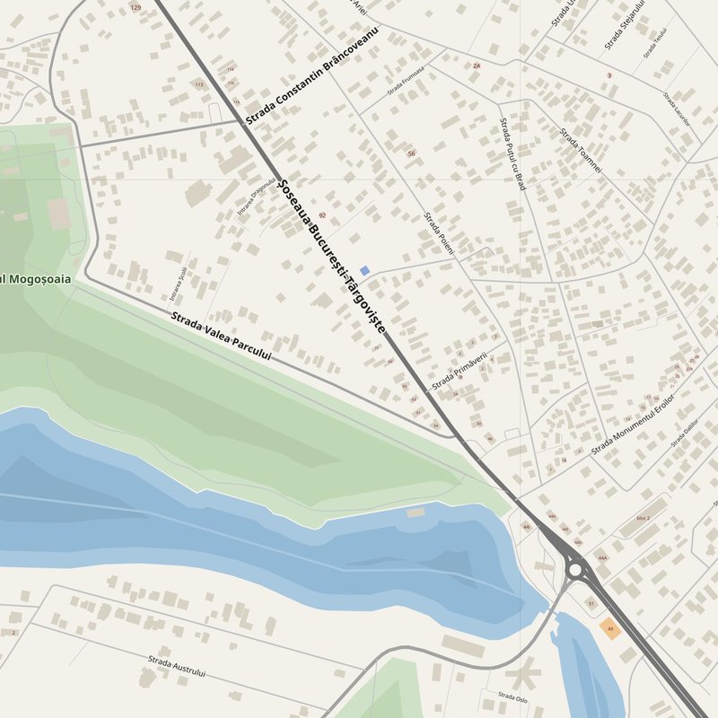 Buftea street map with house numbers — printable address map PDF, Romania