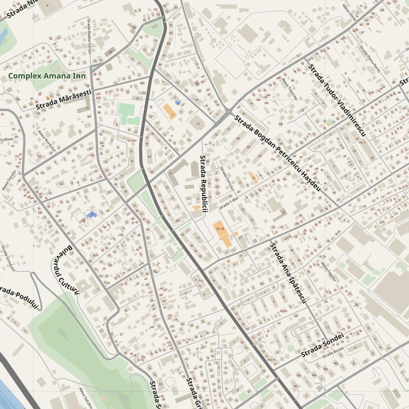 Câmpina street map with house numbers — printable address map PDF, Romania
