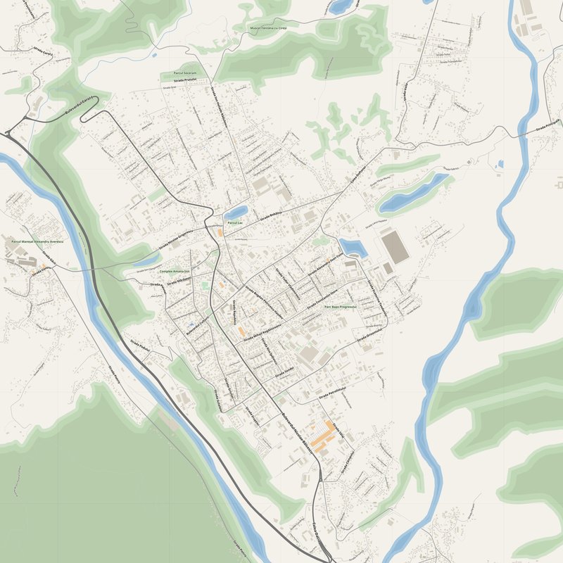 Câmpina Map PDF — Printable Street Map Poster with House Numbers