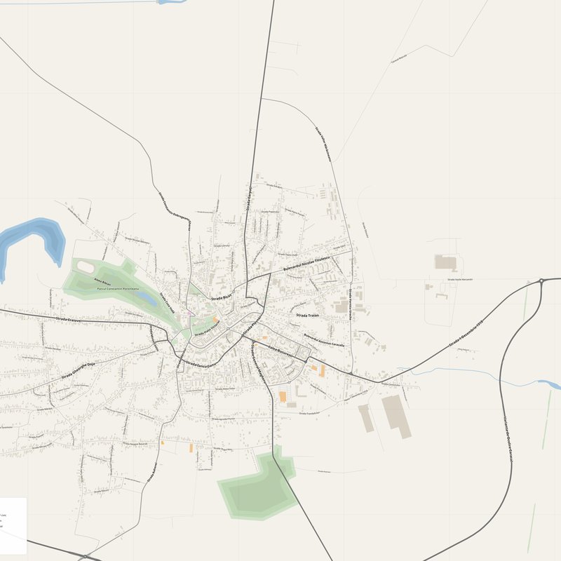 Caracal Map PDF — Printable Street Map Poster with House Numbers