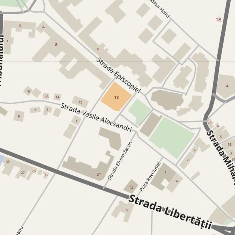 Caransebeş street map with house numbers — printable address map PDF, Romania