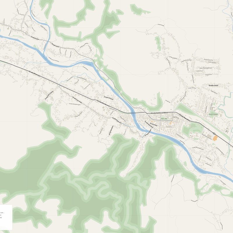 Comăneşti Map PDF — Printable Street Map Poster with House Numbers