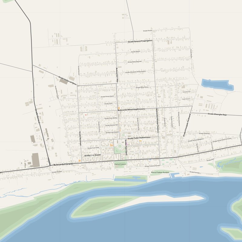 Corabia Map PDF — Printable Street Map Poster with House Numbers
