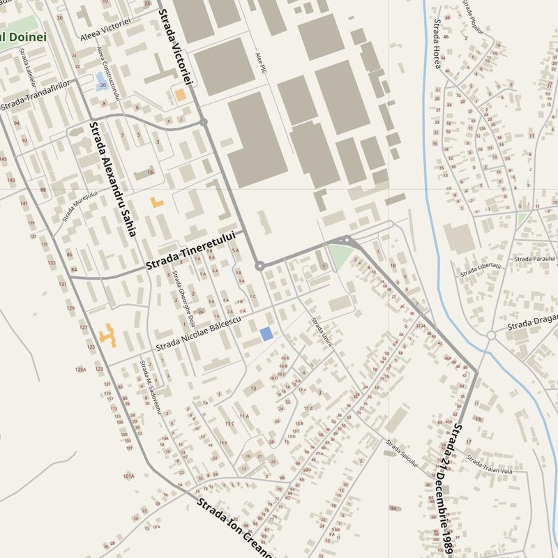 Cugir street map with house numbers — printable address map PDF, Romania