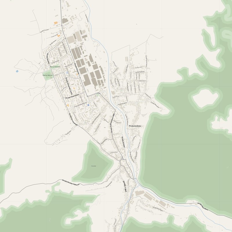 Cugir Map PDF — Printable Street Map Poster with House Numbers