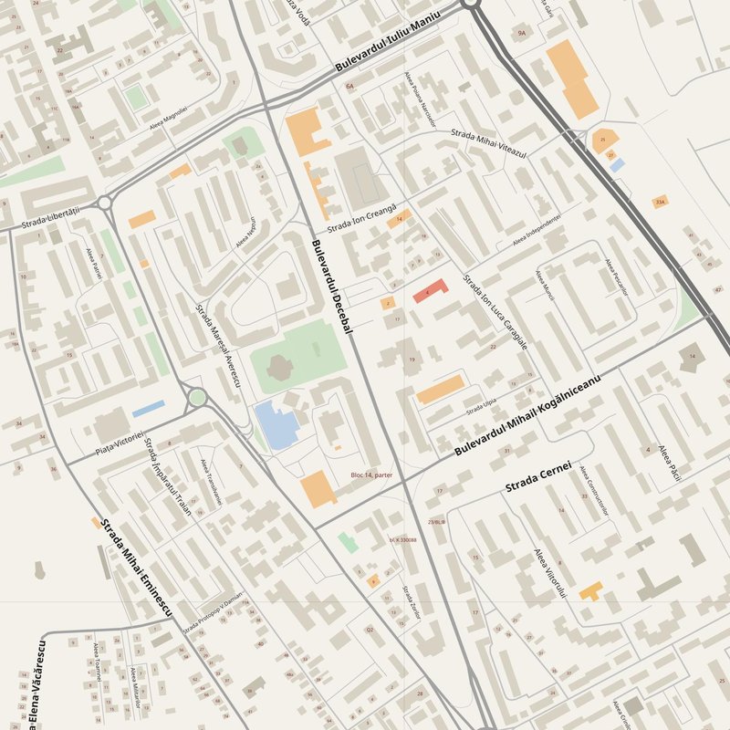 Deva street map with house numbers — printable address map PDF, Romania