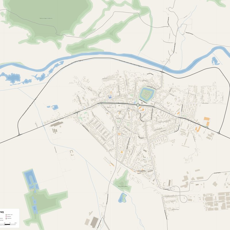 Făgăraș Map PDF — Printable Street Map Poster with House Numbers