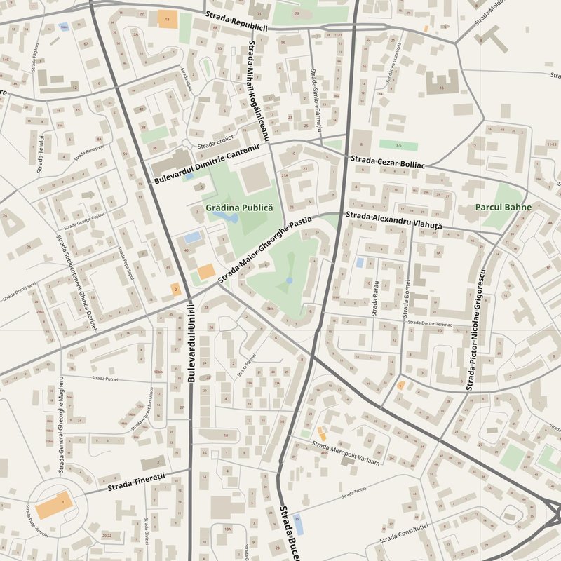 Focșani street map with house numbers — printable address map PDF, Romania