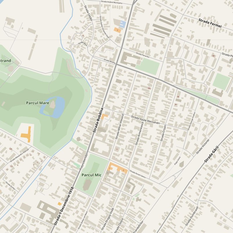 Gherla street map with house numbers — printable address map PDF, Romania