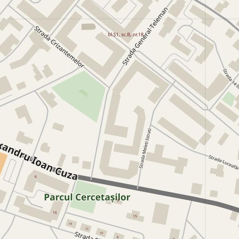 Huşi street map with house numbers — printable address map PDF, Romania