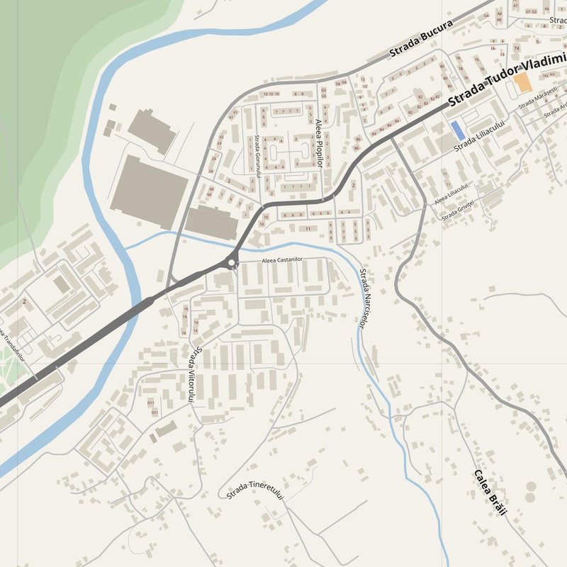 Lupeni street map with house numbers — printable address map PDF, Romania
