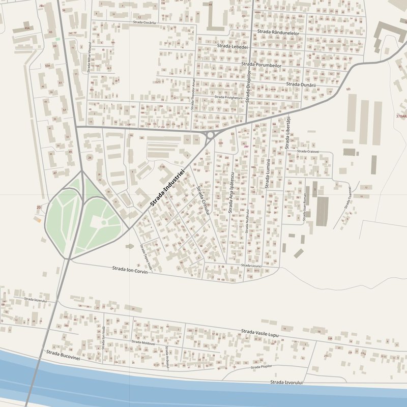 Medgidia street map with house numbers — printable address map PDF, Romania