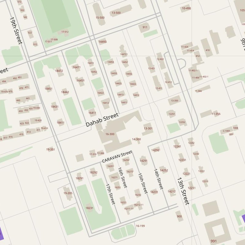 Abqaiq map with house numbers, hospitals, police and fire stations — printable PDF, Saudi Arabia
