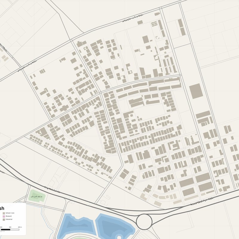 Abū ‘Arīsh Map PDF — Printable Street Map Poster with House Numbers