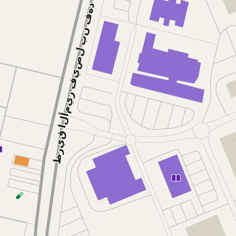 Al Hufūf map with house numbers, hospitals, police and fire stations — printable PDF, Saudi Arabia