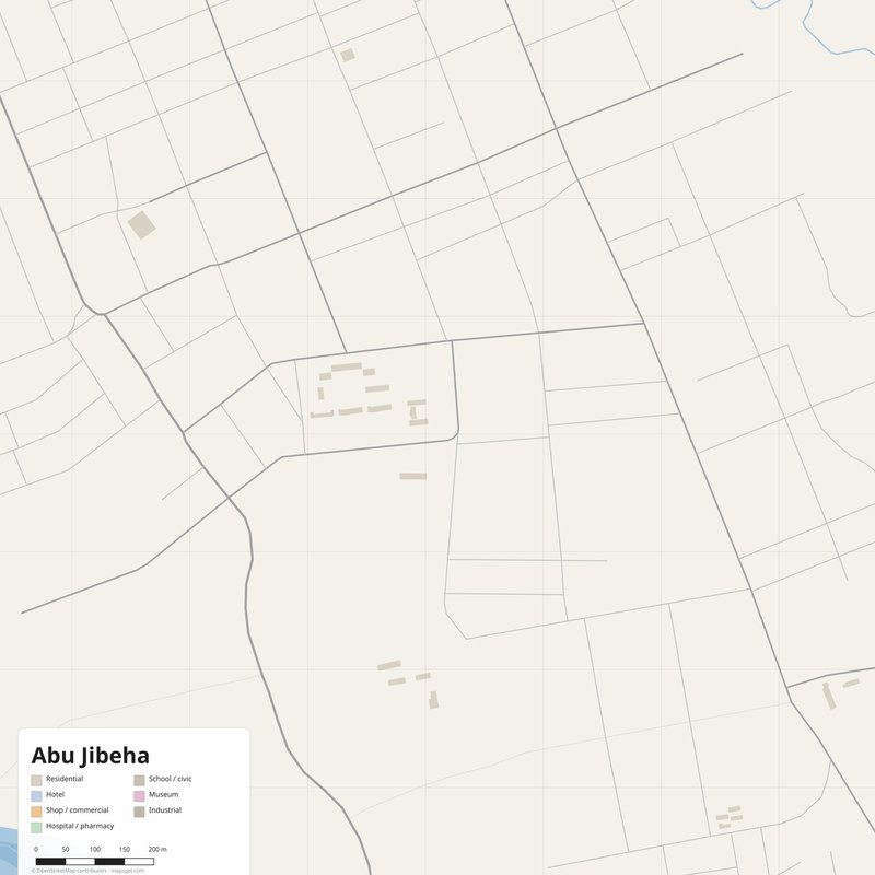 Abu Jibeha Map PDF — Printable Street Map Poster with House Numbers