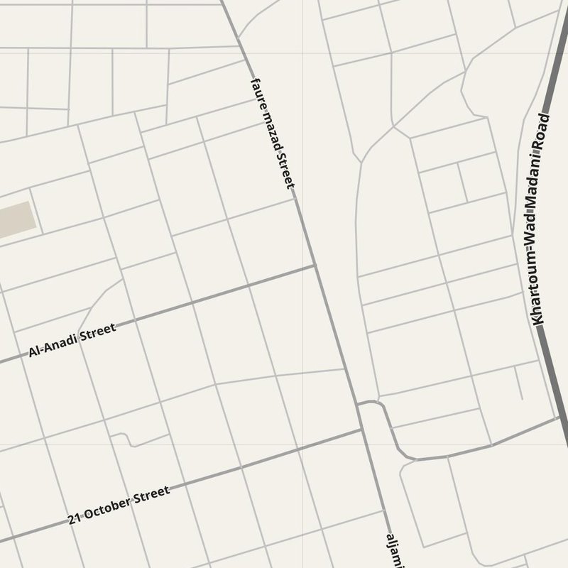 Al Hasaheisa street map with house numbers — printable address map PDF, Sudan