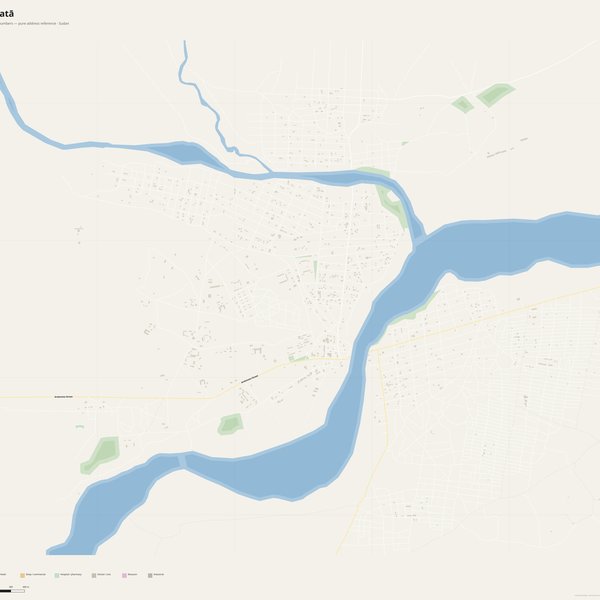 'Ārdamatā street map with house numbers — printable address map PDF, Sudan