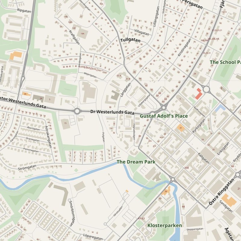 Enköping street map with house numbers — printable address map PDF, Sweden