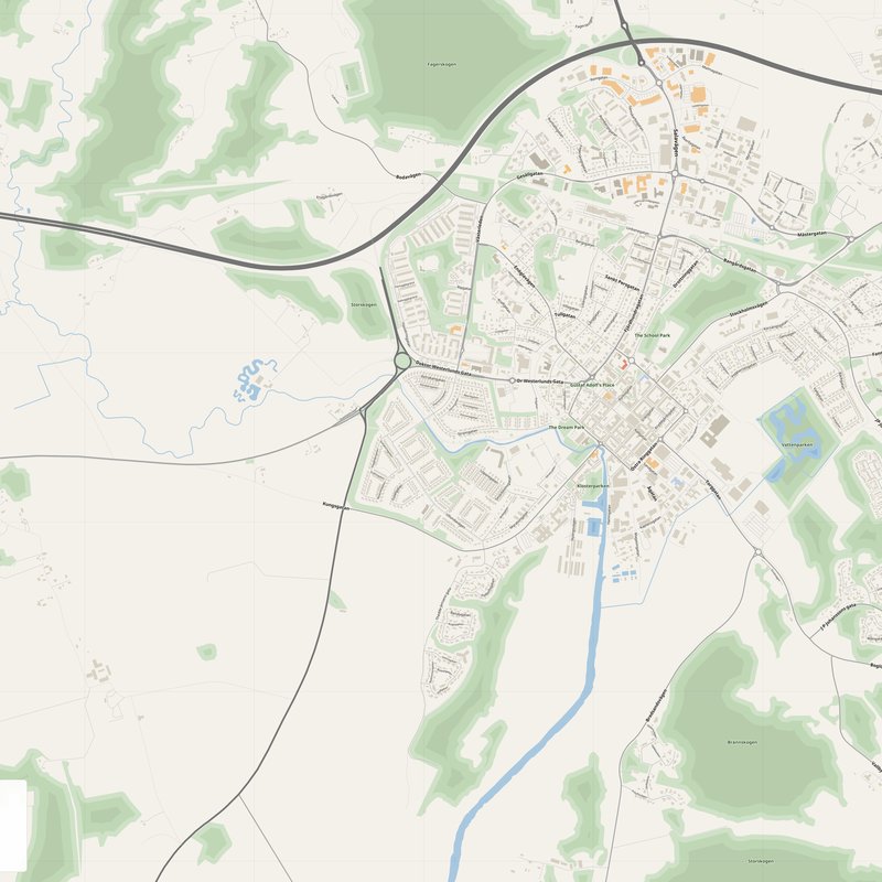 Áp phích bản đồ đường phố Enköping in được, Thụy Điển