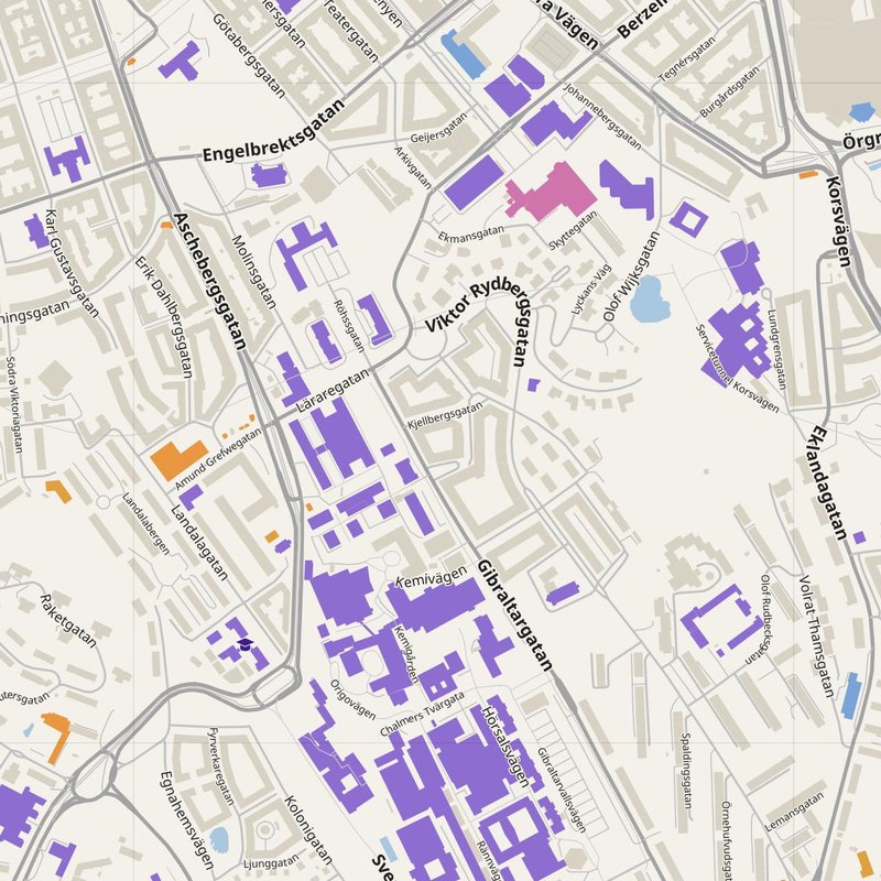 Gothenburg map with house numbers, hospitals, police and fire stations — printable PDF, Sweden
