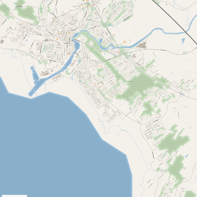 Halmstad Map PDF — Printable Street Map Poster with House Numbers
