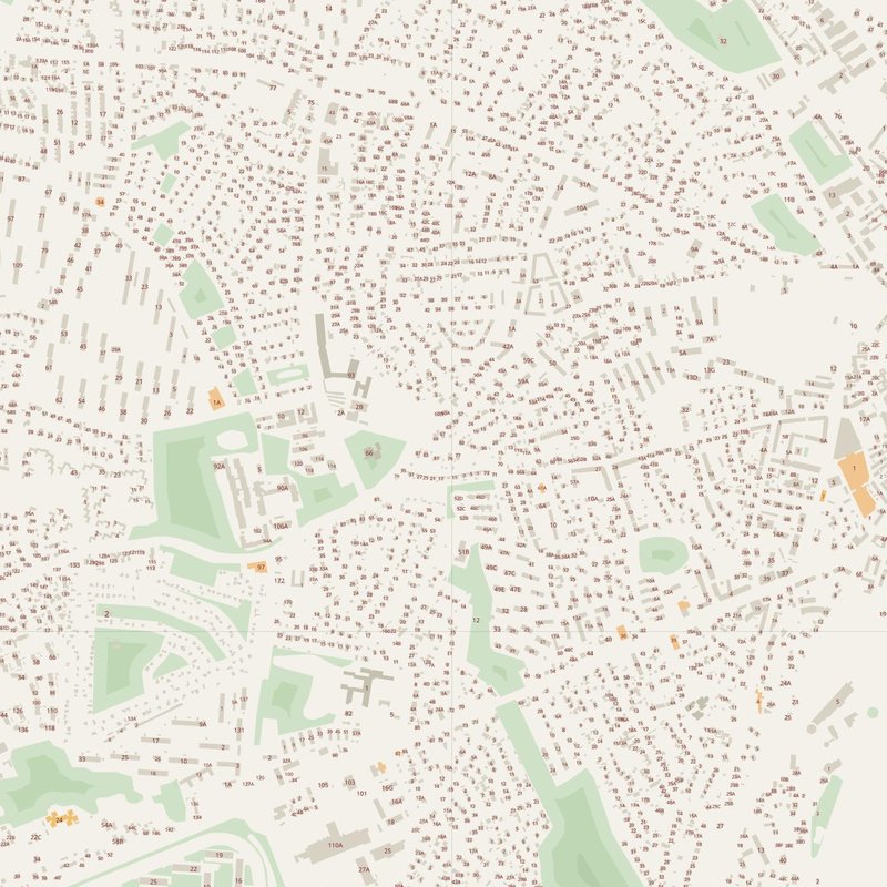 Helsingborg street map with house numbers — printable address map PDF, Sweden