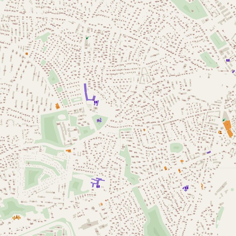 Helsingborg map with house numbers, hospitals, police and fire stations — printable PDF, Sweden