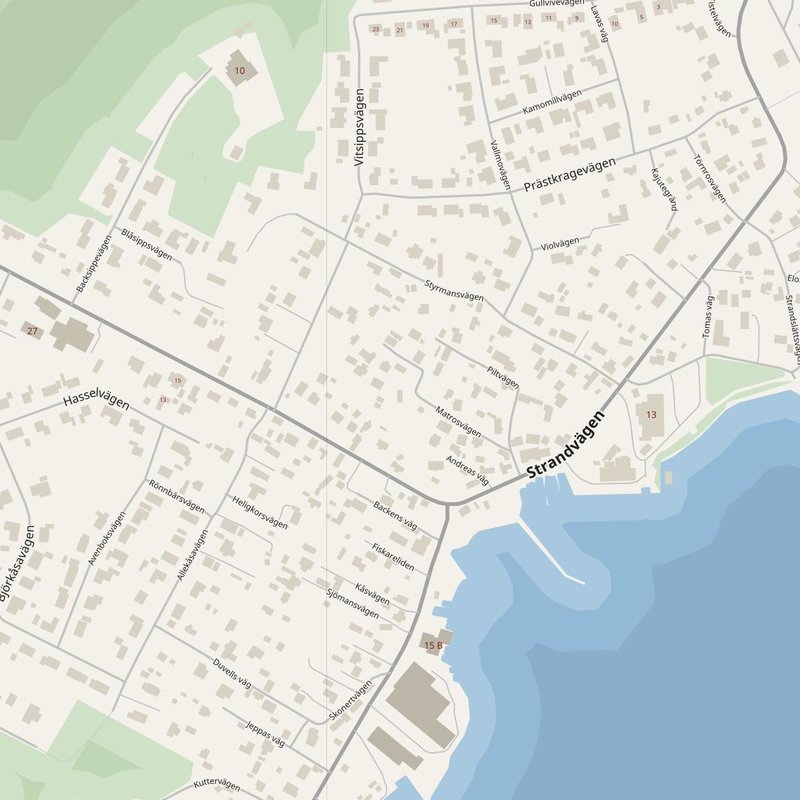 Karlshamn street map with house numbers — printable address map PDF, Sweden