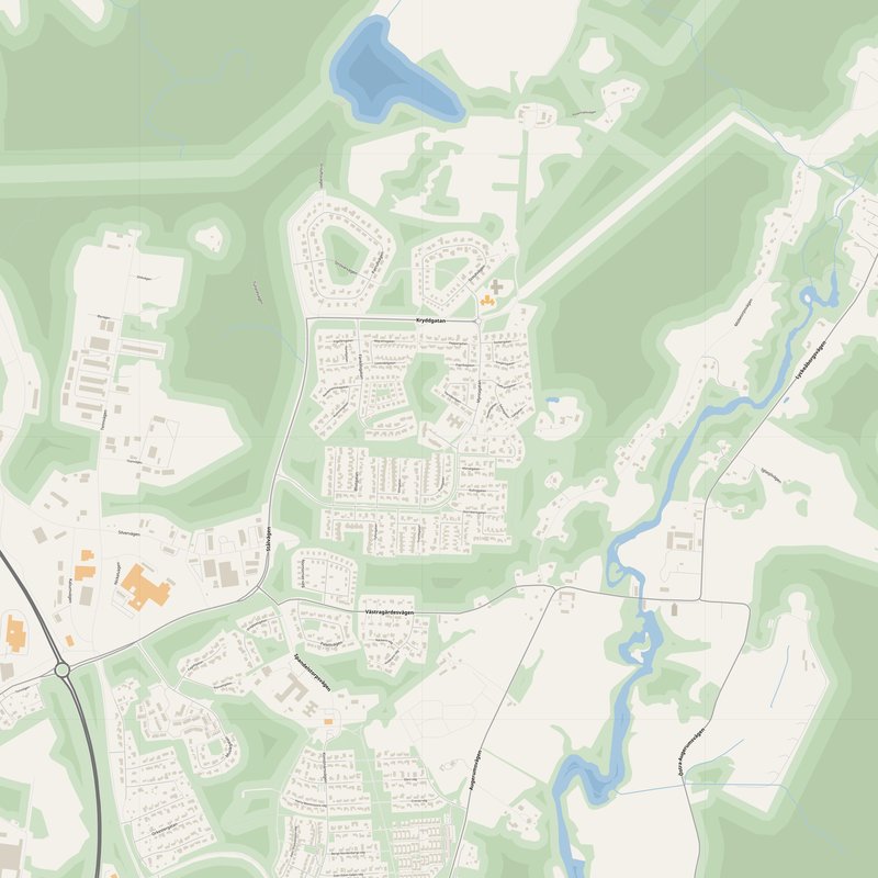 Karlskrona Map PDF — Printable Street Map Poster with House Numbers