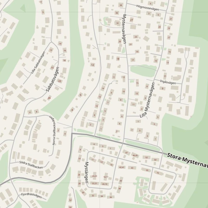 Kungälv street map with house numbers — printable address map PDF, Sweden