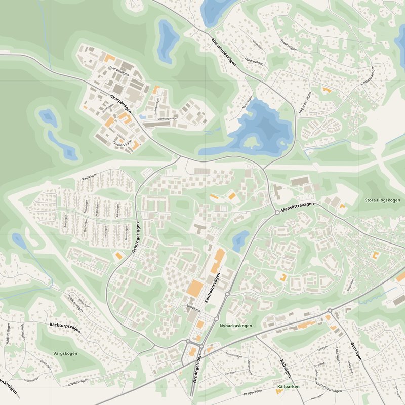 Lidingö Map PDF — Printable Street Map Poster with House Numbers