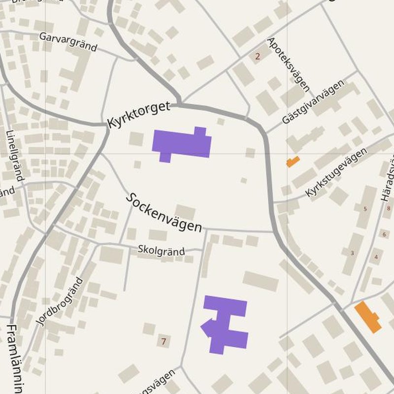 Luleå map with house numbers, hospitals, police and fire stations — printable PDF, Sweden