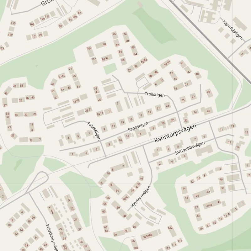 Nyköping street map with house numbers — printable address map PDF, Sweden
