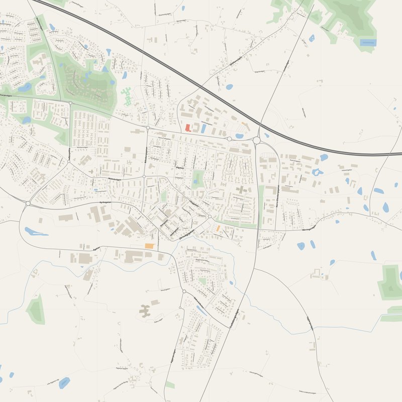 Trelleborg Map PDF — Printable Street Map Poster with House Numbers
