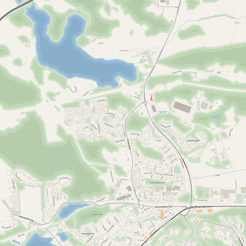 Tumba Map PDF — Printable Street Map Poster with House Numbers