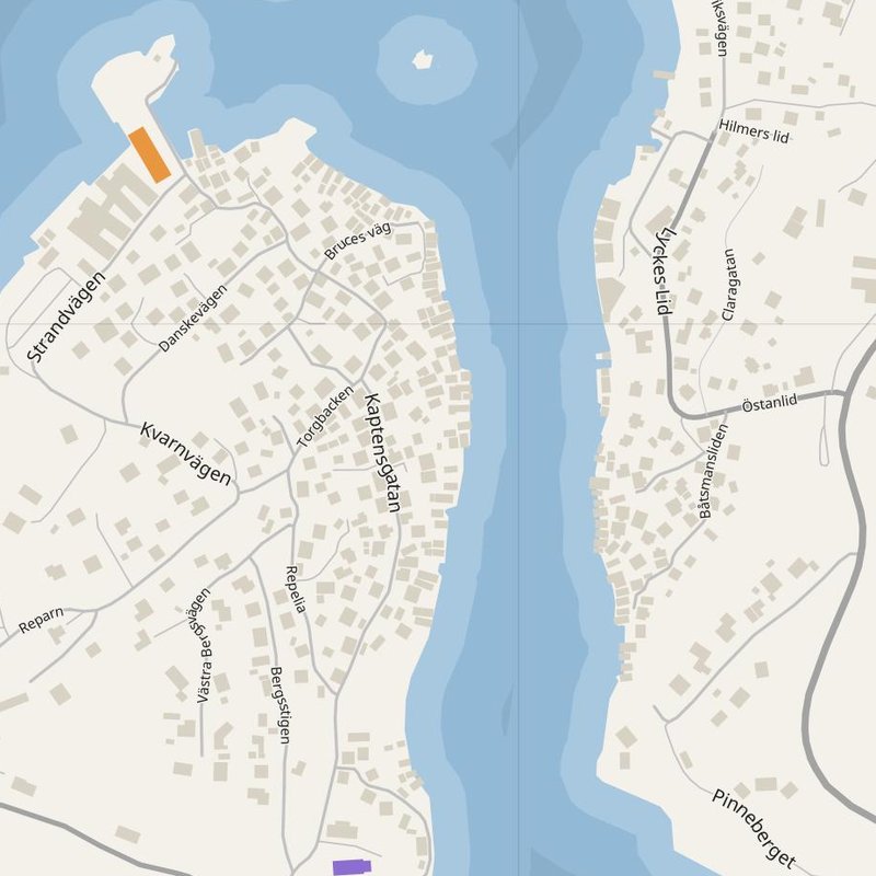 Uddevalla map with house numbers, hospitals, police and fire stations — printable PDF, Sweden