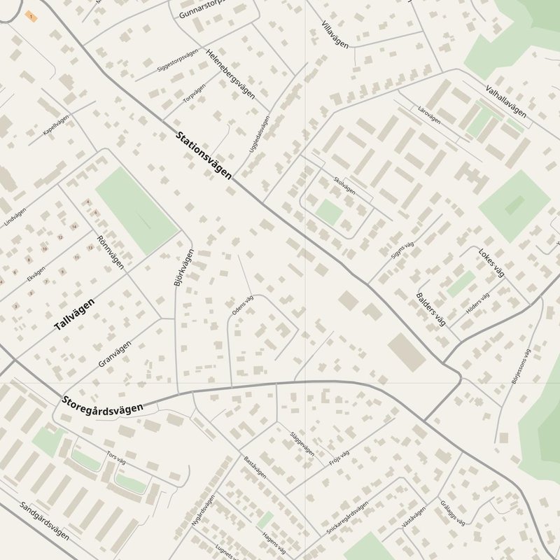 Vänersborg street map with house numbers — printable address map PDF, Sweden