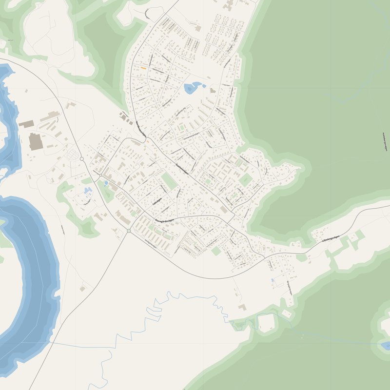 Vänersborg Map PDF — Printable Street Map Poster with House Numbers