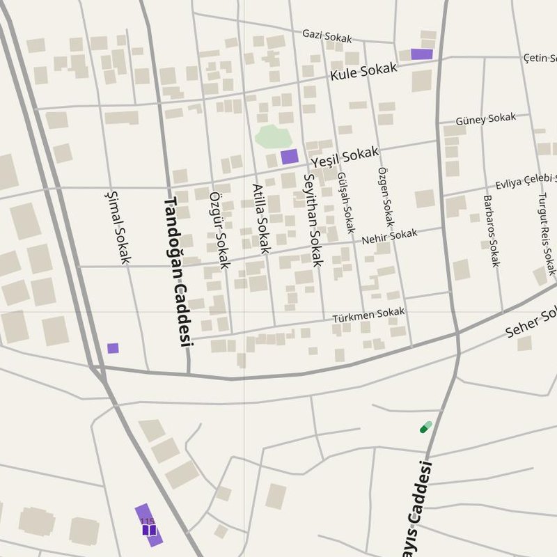 Al Qāmishlī map with house numbers, hospitals, police and fire stations — printable PDF, Syria
