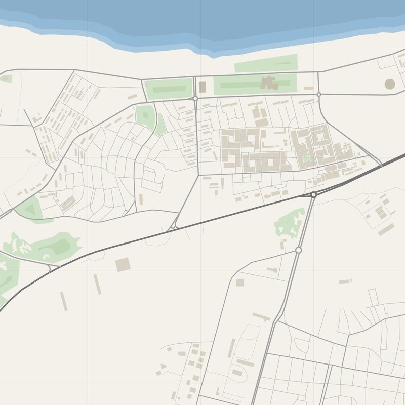 Al-Tabqa Map PDF — Printable Street Map Poster with House Numbers