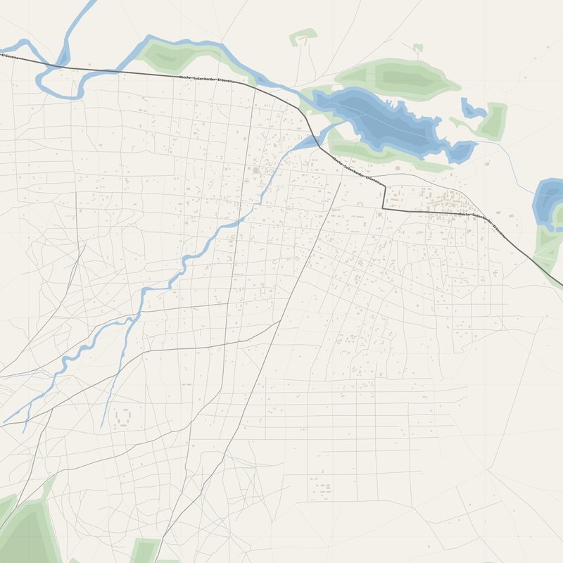 Adré Map PDF — Printable Street Map Poster with House Numbers